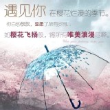 櫻花唯美PVC透明晴雨傘