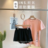 原創正版 INS輕氧�運動套裝顏色： 粉色 特價：$190