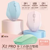 👉3C-kin X2 PRO多工靜音雙模真無線藍牙滑鼠