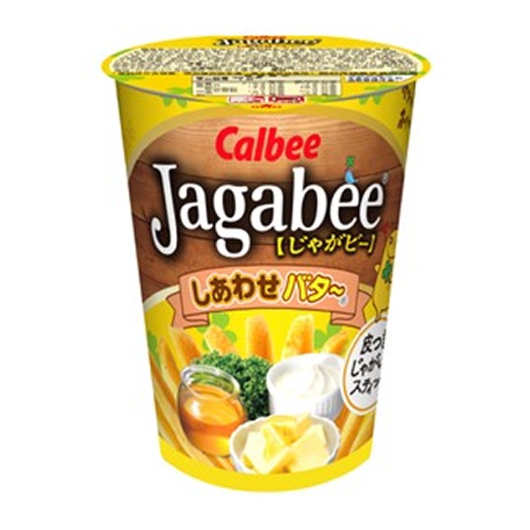 原價$110 日本進口[Calbe-卡樂比] Jagabee加卡比薯條40g(幸福奶油味)*3杯