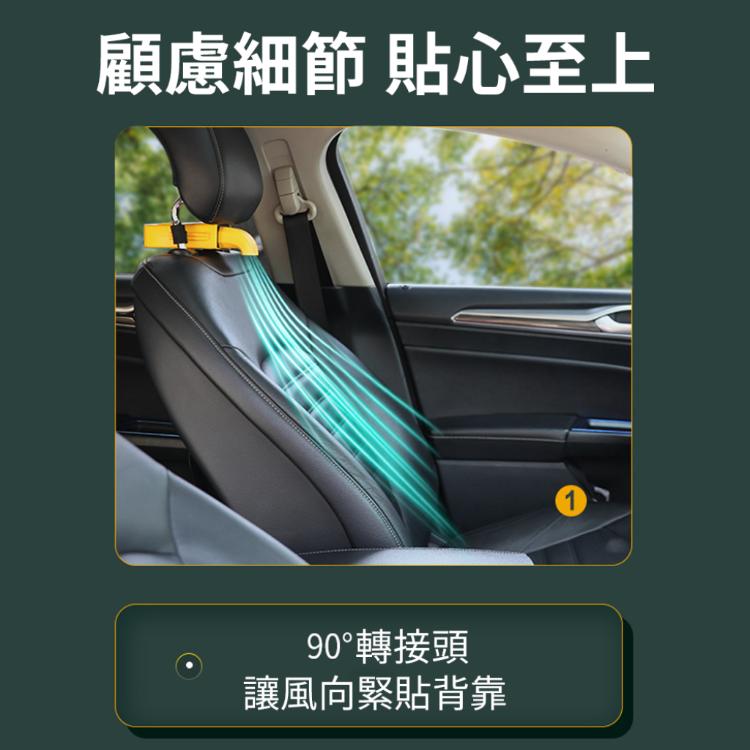 【車用涼感風扇】座椅散熱 USB插頭 三段風速 隨開隨涼