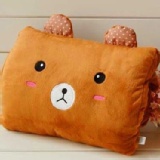 韓版可愛卡通多功能暖手抱枕-棕熊 特價：$149