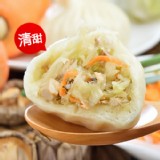 【 姜太太包子店．台北東區二十年老店 】招牌素菜包★素食必選!!★新鮮高麗菜搭配豆乾 粉絲口感十足，再加香菇添香，紅蘿蔔增色，色香味俱全，非素食者也該品嚐的美味!!❤感謝非凡美食x食尚玩家強力報導！台