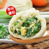 【 姜太太包子店．台北東區二十年老店 】韭菜鮮肉包★非嘗不可的美味★人氣之一~!! Q彈粉絲完美餡料比例!! 爽口味鮮， 菜香濃郁❤感謝非凡美食x食尚玩家強力報導！台北東區超強排隊名店x外國旅客指定必