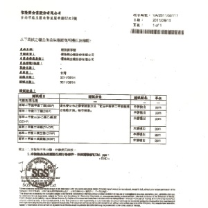 SGS廠商檢驗合格書