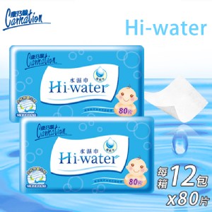 康乃馨Hi-water水濕巾，限時6.4折，請把握機會搶購！ 特價：$29