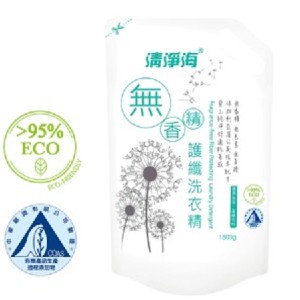 (買四送四)【清淨海】無香精護纖洗衣精-補充包1800g