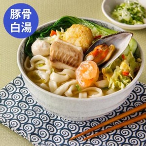 免運!【輕鬆煮藝】小資族海鮮麵(豚骨白湯) 320g/包 (20包，每包122.3元)