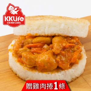 【獨家送肉捲】【KK Life-紅龍】川味椒麻雞丁米漢堡3顆