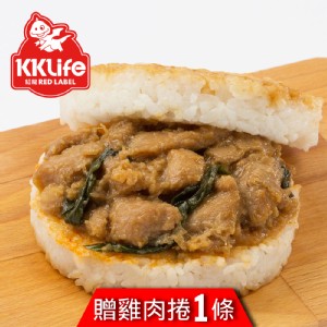 【獨家送肉捲】【KK Life-紅龍】台菜三杯雞米漢堡3顆