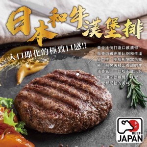 【買一送一】【勝崎牛排】日本黑毛和牛漢堡排(每片只要66元)