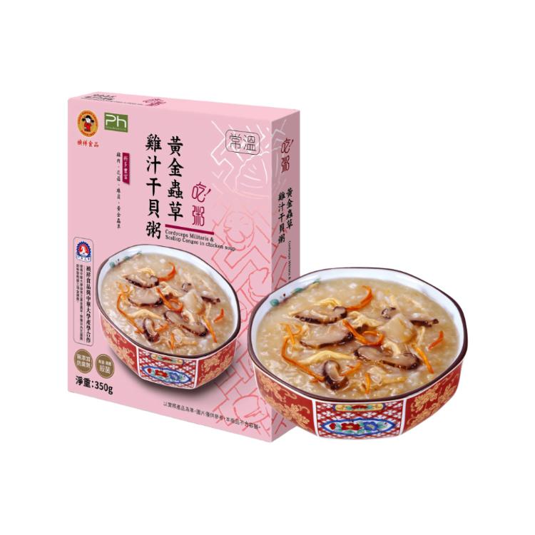 【禎祥食品】黃金蟲草雞汁干貝粥