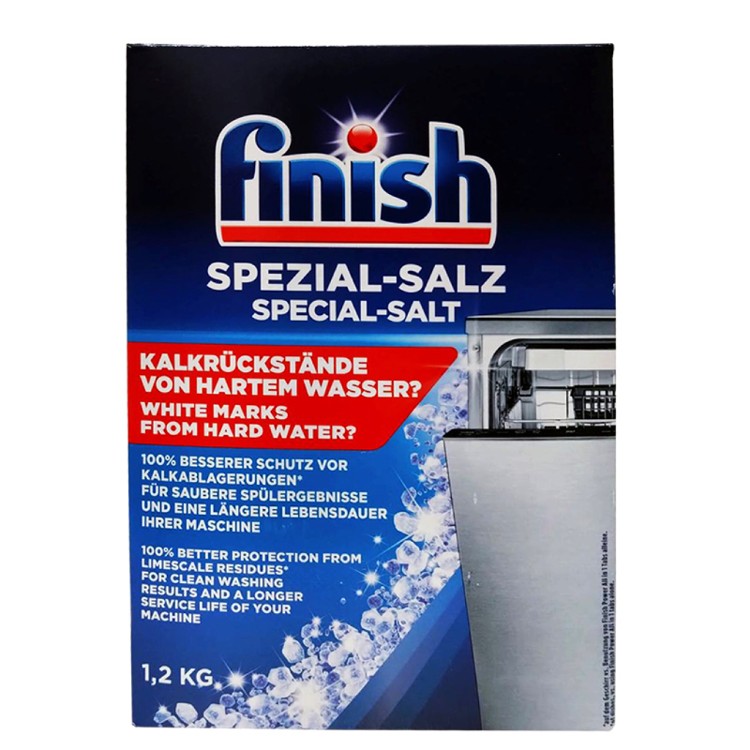 免運!【FINISH】洗碗機專用軟化鹽1.2公斤(平輸品) 1200g/盒 (12盒,每盒102.3元)