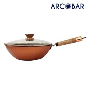 ARCOBAR-玫瑰金八角不沾覆底炒鍋32cm