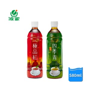 【波蜜】靠茶系列 四季青茶/極品紅茶 580mlx24入/箱