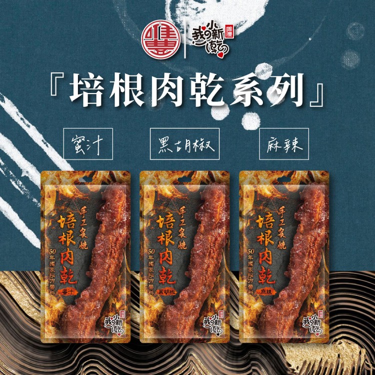 【唯豐肉鬆】蜜汁/黑胡椒/麻辣培根肉乾20g/包