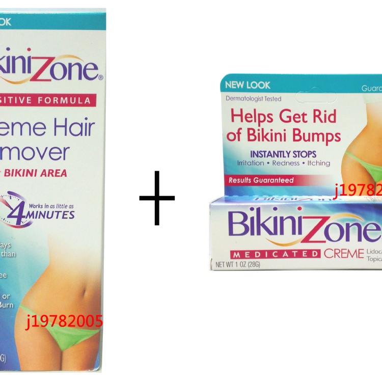 美國 Bikini Zone 比基尼私處4分鐘除毛膏 + 除毛舒緩乳霜