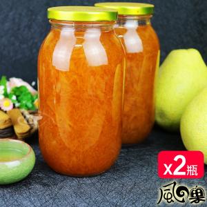 免運!【風之果】老欉頂級黃金柚肉手工柚子醬柚子茶 1KG/瓶 (12瓶，每瓶683.9元)