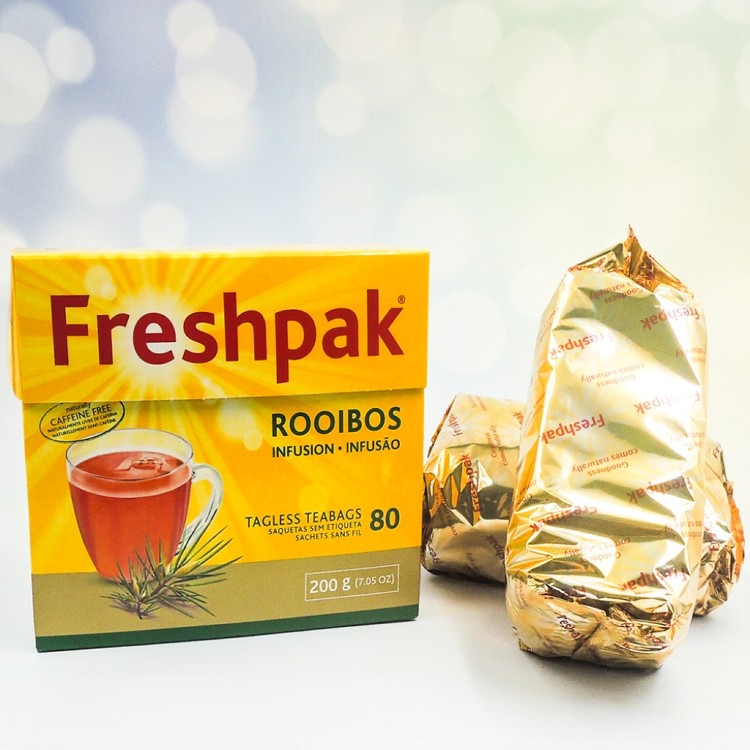 免運!【Freshpak】12盒 南非國寶茶(博士茶) RooibosTea 茶包-新包裝(2.5克x80入) 2.5gx80入/盒