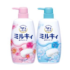 【日本牛乳石鹼】牛乳精華沐浴乳550ml(玫瑰花香/清新皂香_福利良品)