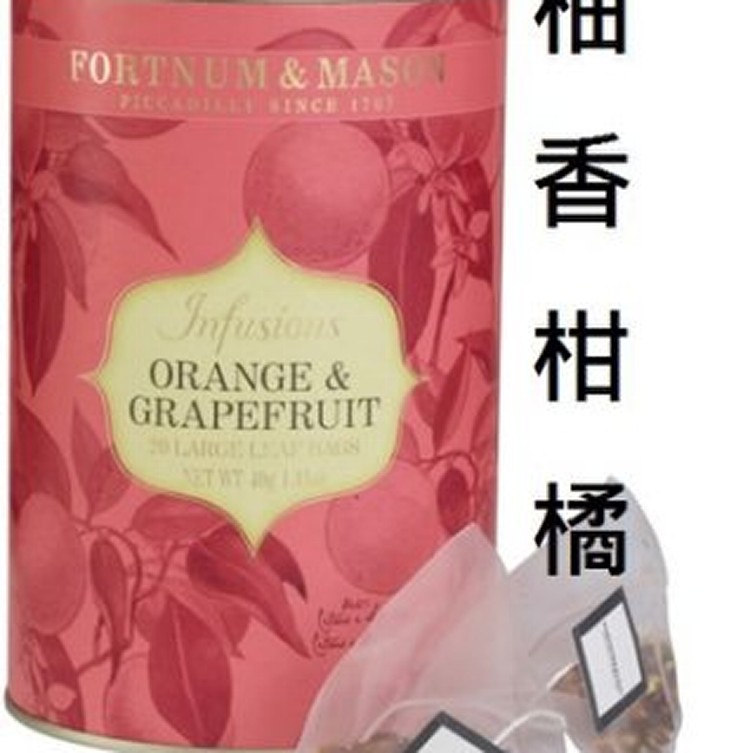 Fortnum&Mason英國皇室紅茶-柚香柑橘味花草立體大葉茶包(內含20小包)