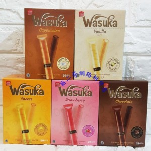 [主購禮]單筆訂單滿5盒，送【Wasuka頂級威化捲-巧克力口味】1盒