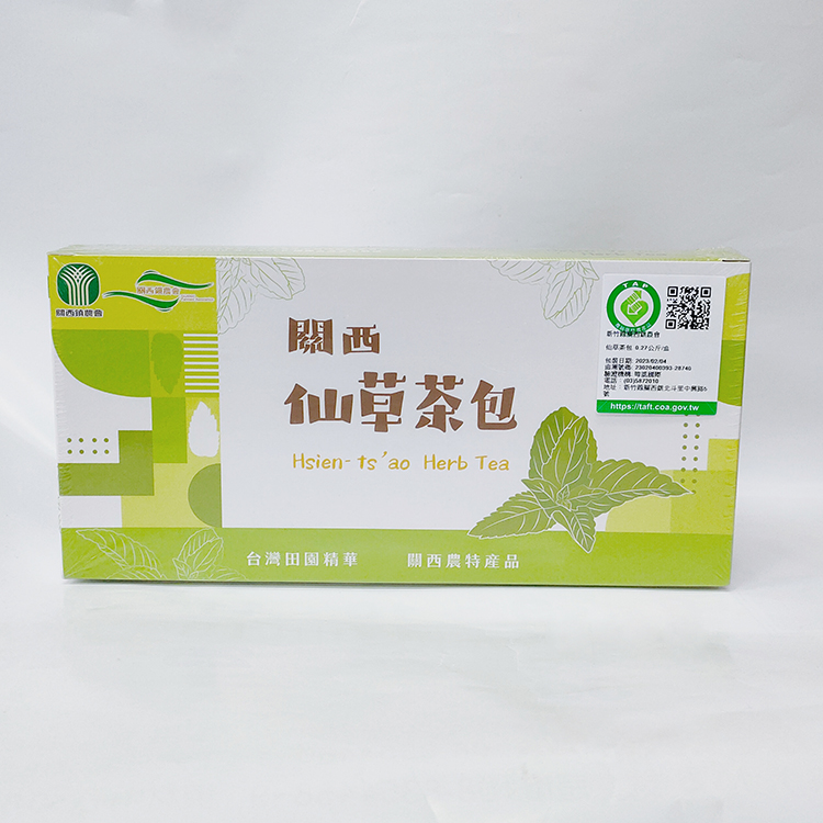 關西鎖農會，仙草茶清涼消暑,生津止渴，採用關西嚴選仙草萃取而成，美味可回,老少威宜，會,。仙草茶一。