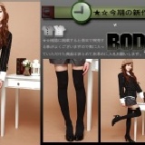 巴帝可爾Body Care╭☆超強蘿蔔腿剋星．蔡依林最愛【R64211】Rain-420D膝上襪．包