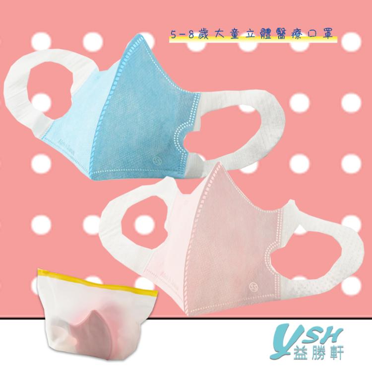 免運!【YSH益勝軒】幼幼1-4歲 醫療3D立體口罩(粉色.藍色)  50入/盒 (3盒150入,每入3.5元)