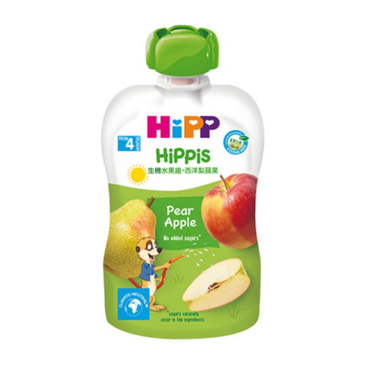 免運!【HiPP喜寶】3包 生機 水果趣 西洋梨蘋果 水蜜桃野莓 蘋梨藍莓 100g/包