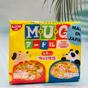 免運!【日本 Nissin 日清】MUG雙味泡麵 4食入 馬克杯麵 醬油海鮮 4食入/包