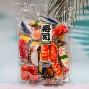 免運!【日本 尼西 新西】壽司包裝造型米果 山葵醬油風味米果 200g 200g/包 (4包，每包435.8元)
