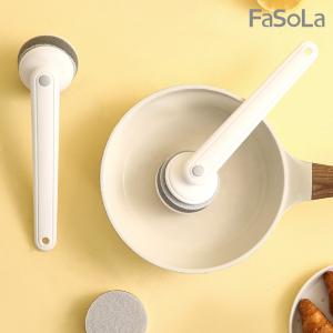 FaSoLa 長柄海綿可替換式鍋刷組-鍋刷替換棉4入/組