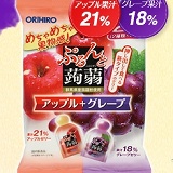 日本ORIHIRO蒟蒻，擠壓式果凍 (蘋果+紫葡萄) 一袋12個入