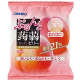 日本ORIHIRO蒟蒻，擠壓式果凍 (水蜜桃) 一袋6個入