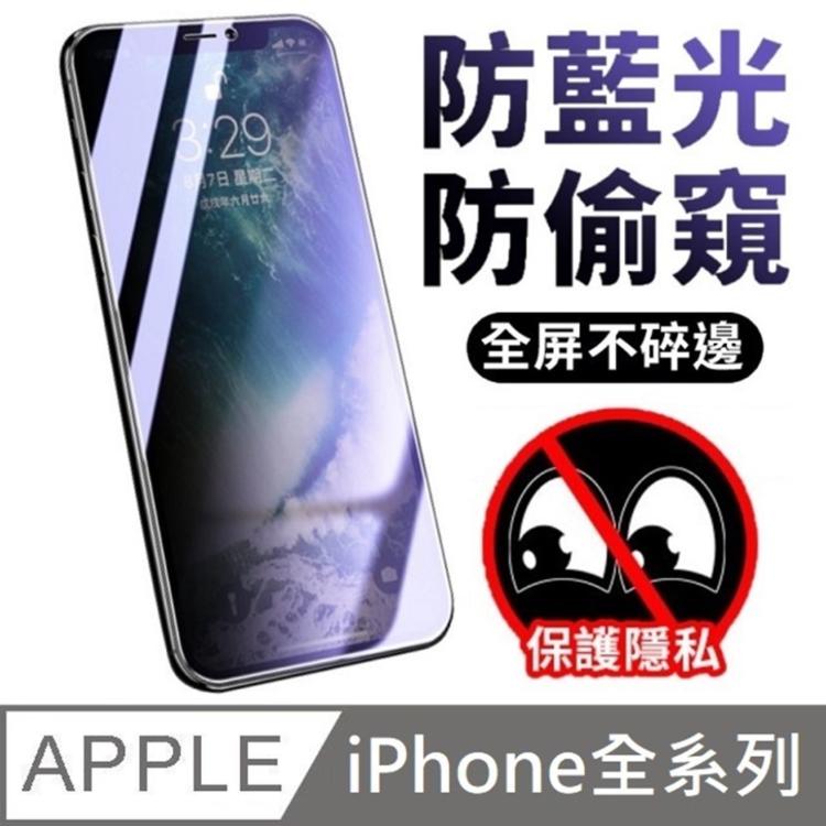 鑽石級 30度抗藍光防窺滿版玻璃保護貼 升級30度真防窺 適用 iPhone 全系列