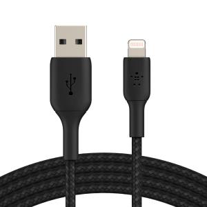 【Belkin】貝爾金USB-A轉LIGHTNING編織傳輸線 3公尺 CAA002bt