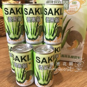 複製1-SAKI-優果麗-蘆薈果粒哈密瓜風味乳酸飲料*15罐