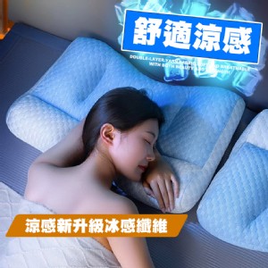 限時!【QIDINA】涼感舒適反牽引水洗枕冰涼枕-A 48*74cm