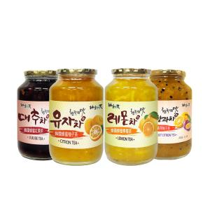 【柚和美】韓國傳統蜂蜜水果茶1kg(柚子茶/檸檬茶/紅棗茶/百香果柚子茶)
