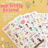 韓國PONY BROWN透明裝飾貼紙My little friend限量版 1組內有6張都不同款式的貼紙