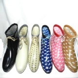 {休閒~工作兩用女短靴}~100%台灣製造!三和牌 女短靴 女雨鞋 女雨靴(共六色) 特價：$390
