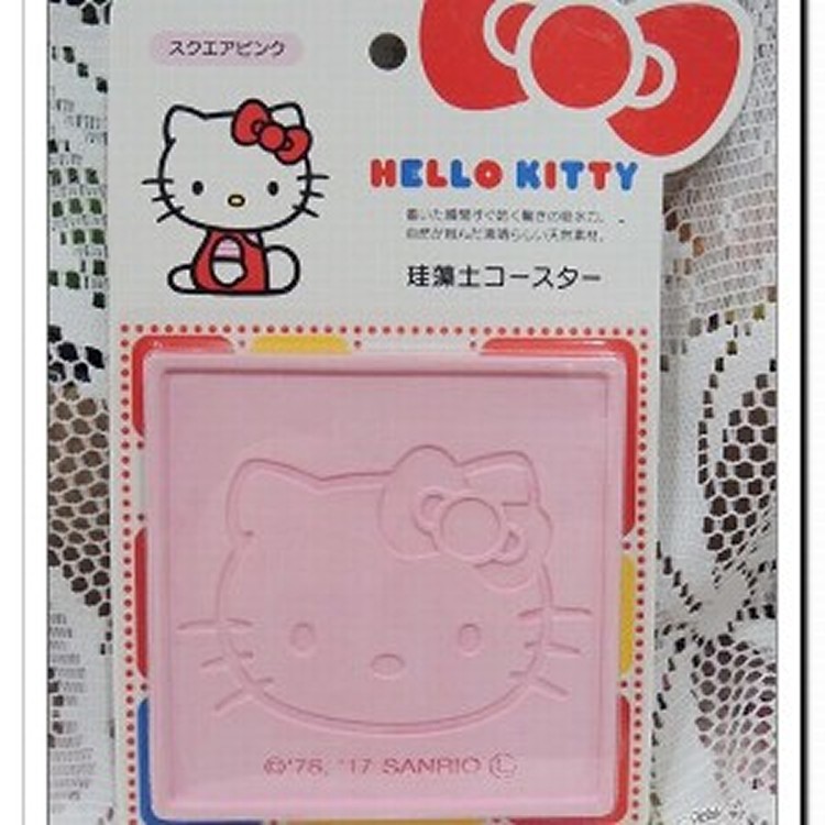 HELLO KITTY珪藻土杯墊 凱蒂貓硅藻土杯墊