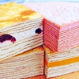塔吉特幸福綜合千層蛋糕(草莓卡士達+牛奶+芒果奶凍+蕾雅起士)
