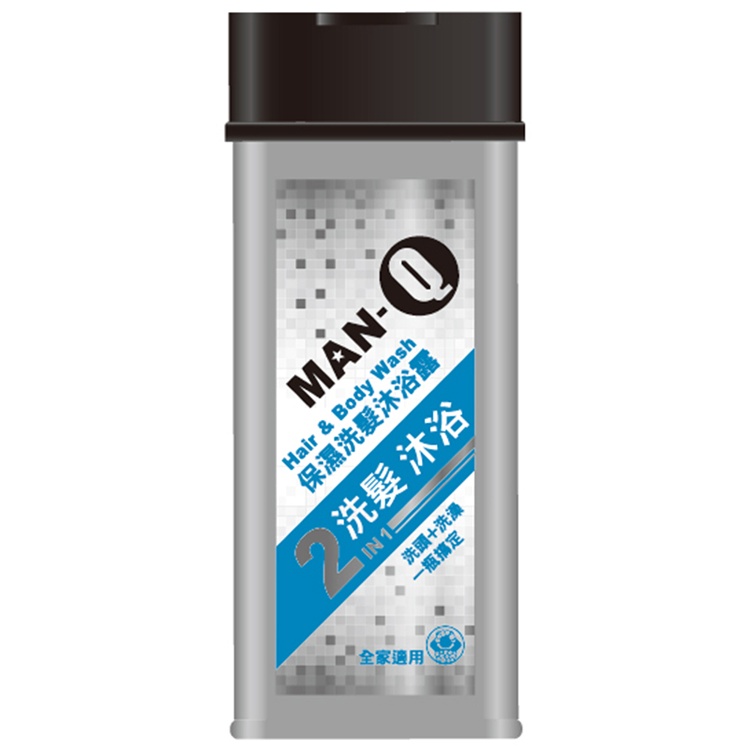 MAN-Q 2in1保濕洗髮沐浴露350ml【A+1】