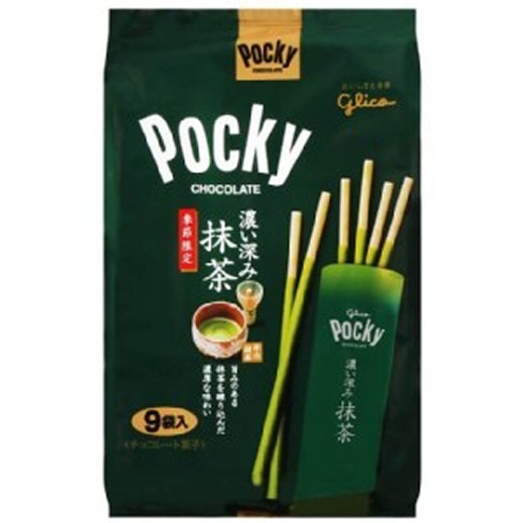 固力果 濃厚抹茶 pocky棒 9袋入